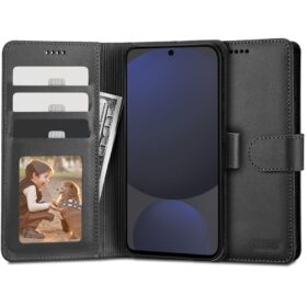 Kaitseümbris kaanega Wallet, Samsung Galaxy S24 FE, must, Tech-Protect