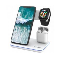 Wireless charging station Canyon 3in1 (WS-302) (15W) white