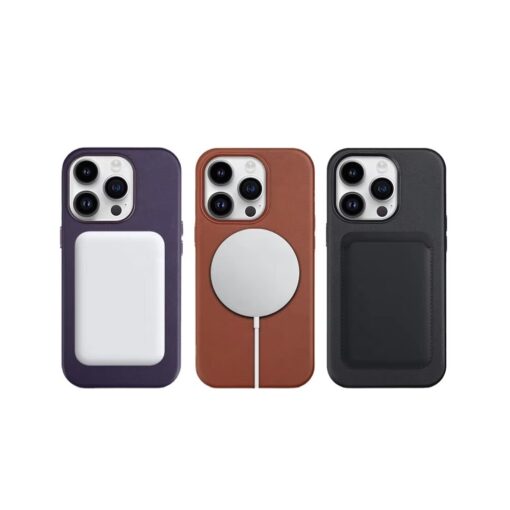 Telefoniümbris Mag Leather Case Apple iPhone 13 Pro must - Image 2