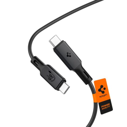USB-kaabel ArcWire 240W, USB-C otsik <-> USB-C otsik, 1.2m, must, USB4 Gen3 40Gbps/USB-C PD3.1, PB2203, Spigen - Image 3