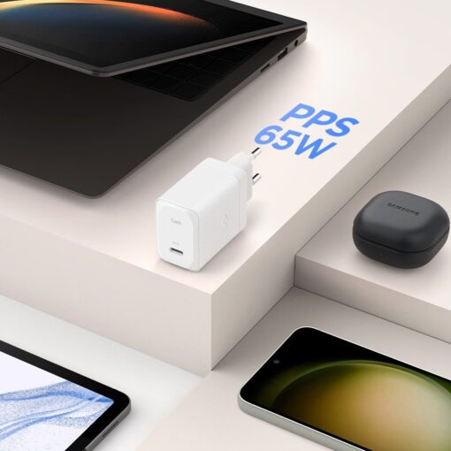 Toalaadija ArcStation Pro 65W (adapter USB-C + punutud USB-C kaabel 2m), must, GaN 651, PE2201EU, Spigen - Image 3