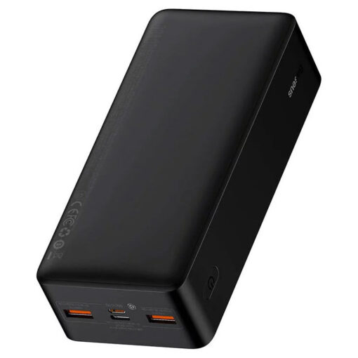 Akupank 2x USB + USB-C pesaga, 30.000 mAh, 20W, must, Baseus - Image 2