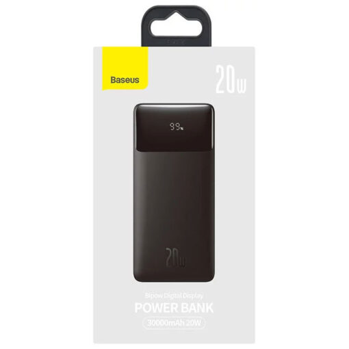 Akupank 2x USB + USB-C pesaga, 30.000 mAh, 20W, must, Baseus - Image 7