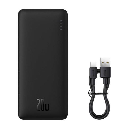 Akupank USB + USB-C pesaga, 10.000 mAh, 20W, must, Baseus - Image 8