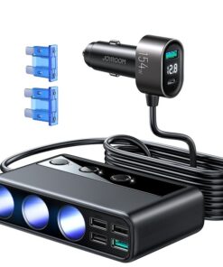 Car charger JOYROOM (JR-CL06) 9in1 (5xUSB; 1xUSB-C; 154W) black