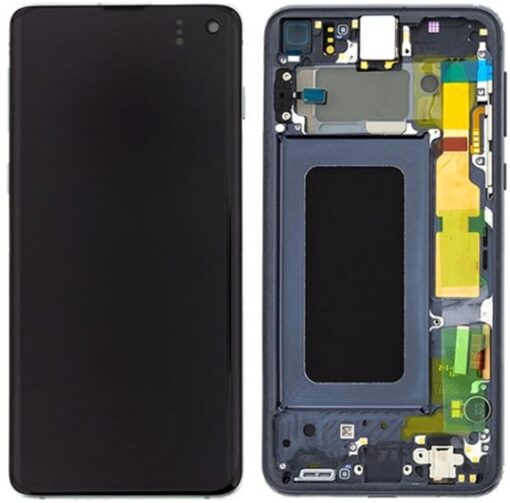 LCD screen Samsung G970F S10e with touch screen and frame Prism Black original (service pack)