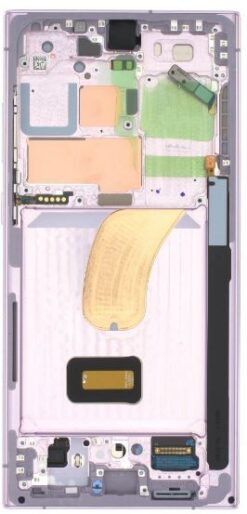 LCD screen Samsung S918 S23 Ultra 5G with touch screen and frame Levander original (service pack)