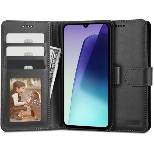 Kaitseümbris kaanega Wallet, Xiaomi Redmi 14C / Poco C75, must, Tech-Protect