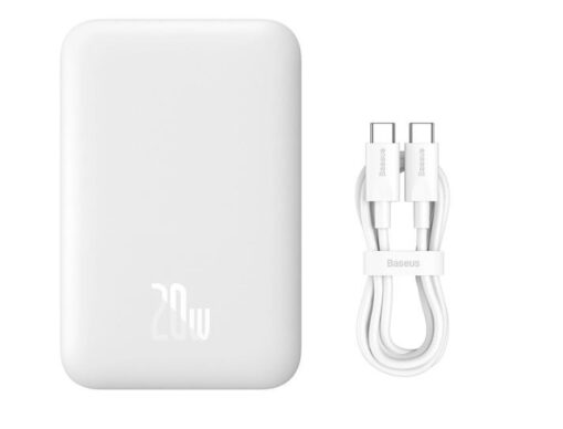 External battery POWER BANK BASEUS Mini Air 6000mAh with wireless charging (Magsafe 20W) white