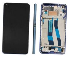LCD screen Xiaomi 11 Lite 5G NE with touch screen with frame Blue original (service pack)