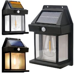 Solar LED garden lamp facade RC-K-1536 black