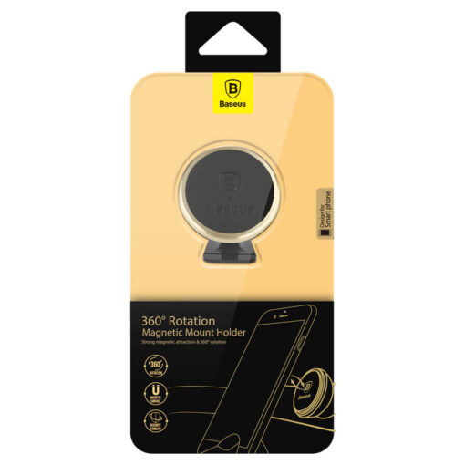 Baseus car holder 360 magnetic gold - Image 5