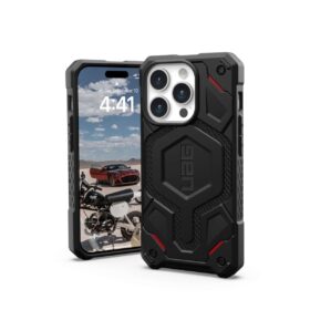 Kaitseümbris Monarch Pro MagSafe, Apple iPhone 15 Pro, Kevlar must, Urban Armor Gear (UAG)