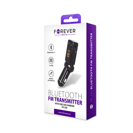 Forever FM transmitter Bluetooth TR-320 black - Image 2