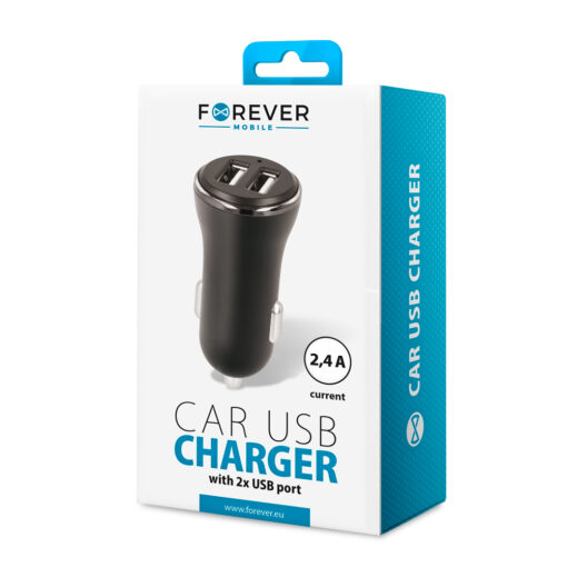 Forever CC-03 car charger 2x USB 2,4A black - Image 5