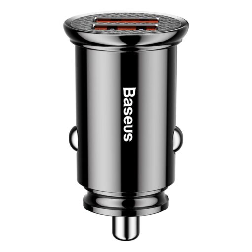 Baseus car charger Dual QC 3.0 30W 2x USB black - Image 2