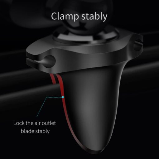 Baseus car holder magnetic with cable clip black new2 air vent - Image 6