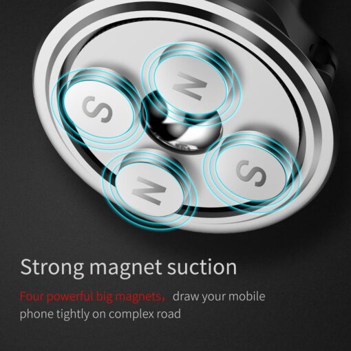 Baseus car holder magnetic with cable clip black new2 air vent - Image 7