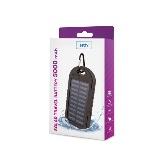 Setty solar power bank 5000 mAh SPBS-05 black - Image 2