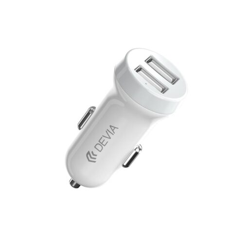 Devia car charger Smart 2x USB 3,1A white + Lightning cable