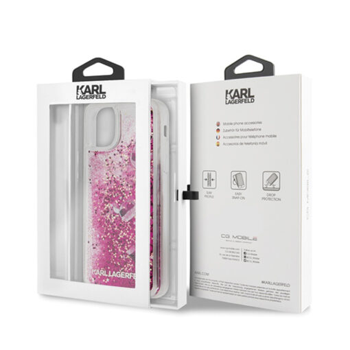 Karl Lagerfeld case for iPhone 11 Pro Max KLHCN65ROPI rose gold hard case Glitter - Image 5
