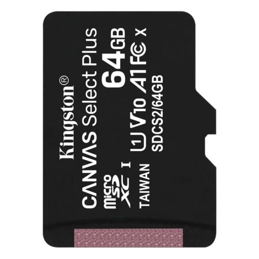 Kingston memory card 64GB microSDXC Canvas Select Plus cl. 10 UHS-I 100 MB/s