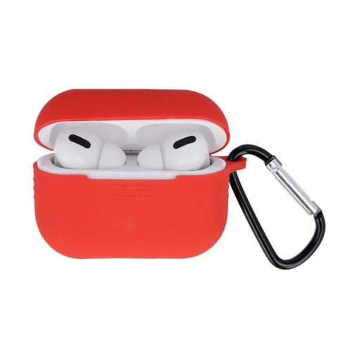 Case for Airpods Pro red with hook - Image 2