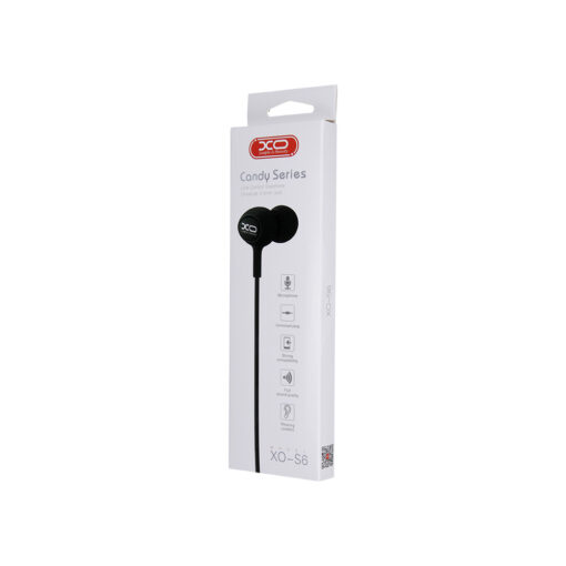 XO wired earphones S6 jack 3,5mm black - Image 2