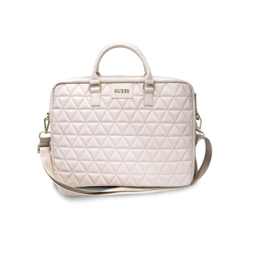 Guess bag for laptop GUCB15QLPK 15" pink Quilted