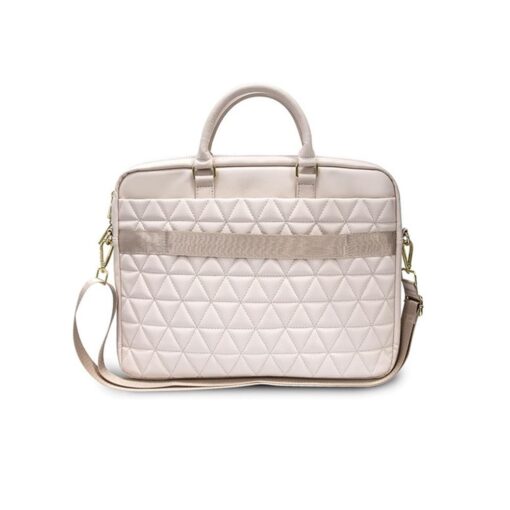 Guess bag for laptop GUCB15QLPK 15" pink Quilted - Image 3