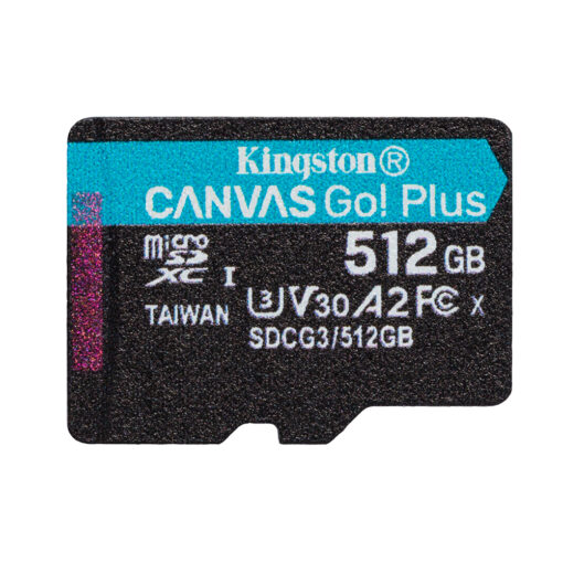 Kingston memory card 512GB microSDXC Canvas Go! Plus cl. 10 UHS-I 170 MB/s