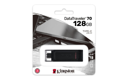 Kingston pendrive 128GB USB-C DT70 black - Image 6