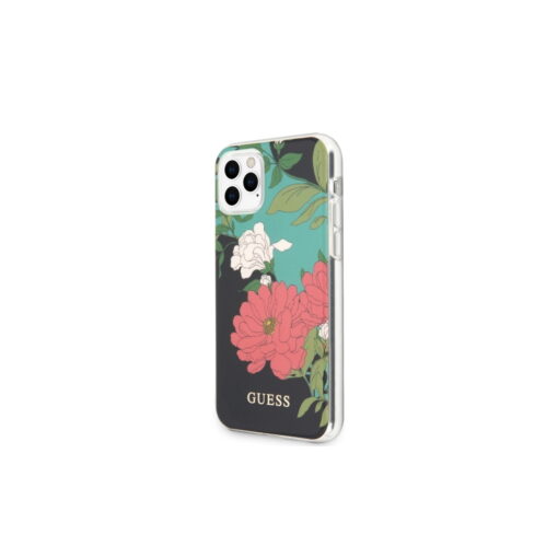 Guess case for iPhone 11 Pro Max GUHCN65IMLFL01 black hard case Flower Collection - Image 2