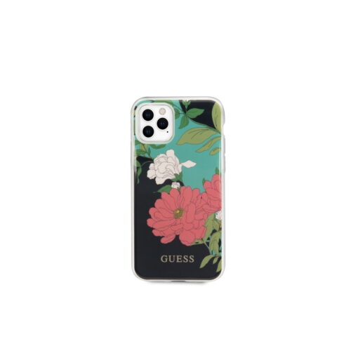 Guess case for iPhone 11 Pro Max GUHCN65IMLFL01 black hard case Flower Collection - Image 3