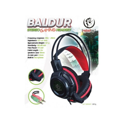 Rebeltec wired headphones Baldur for gamers 2x3,5m - Image 3