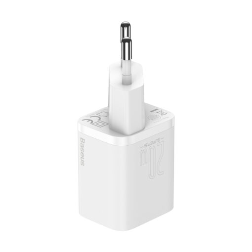 Baseus wall charger Super Si PD 20W 1x USB-C white + USB-C - Lightning cable - Image 2