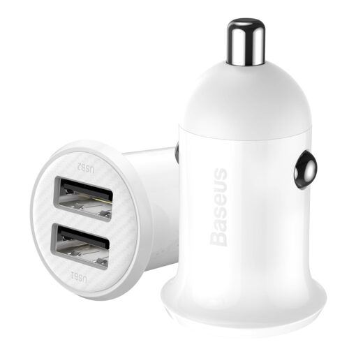 Baseus car charger Grain Pro 2x USB 4,8A white - Image 2