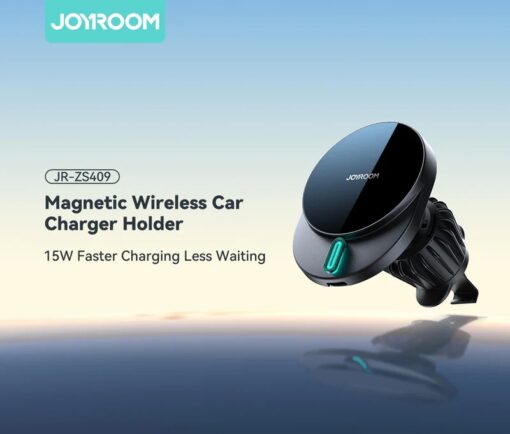 Laadija-hoidjaga magnetauto Joyroom JR-ZS409 MagSafe 15W must - Image 2
