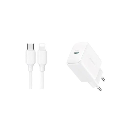 Laadija Joyroom JR-TCF20 20W USB-C + USB-C to Lightning cable 1.0m valge - Image 2