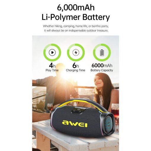 Bluetooth kaasaskantav kõlar Awei KA16 60W must - Image 3