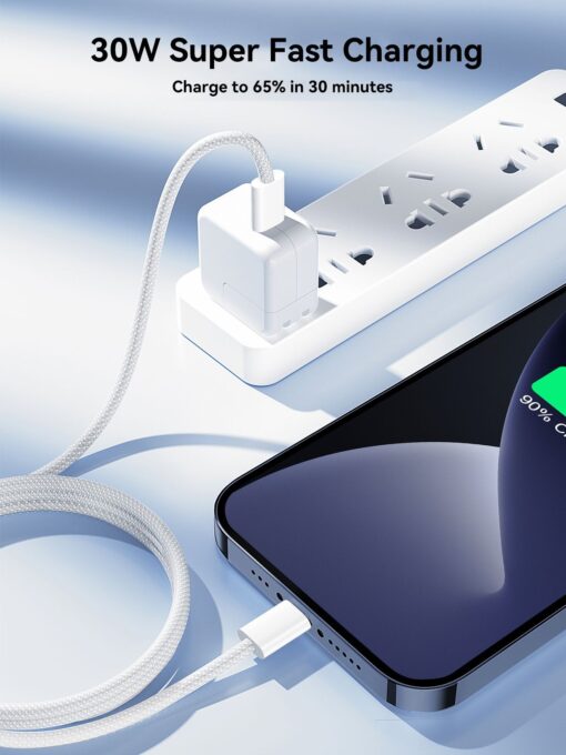 Laadimisjuhe Joyroom S-A45 USB-C to Lightning 30W 1.2m valge - Image 4
