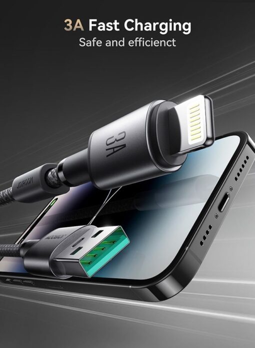 Laadimisjuhe Joyroom SA-50 USB-A to Lightning 3A 1.2m tumehall - Image 2