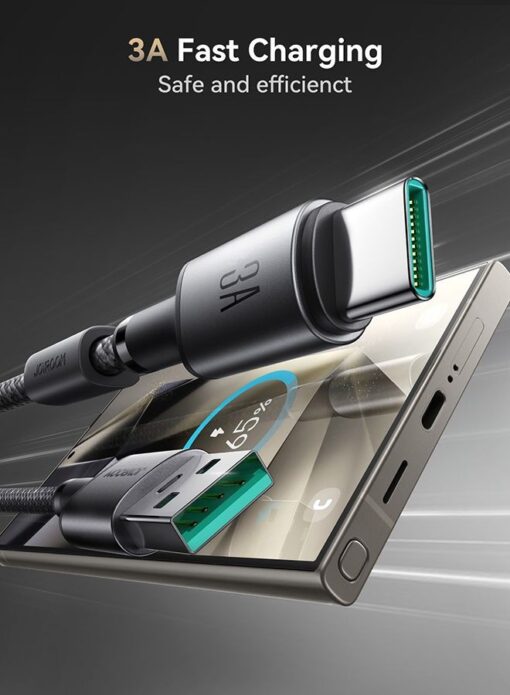 Laadimisjuhe Joyroom SA-50 USB-A to USB-C 3A 1.2m tumehall - Image 2