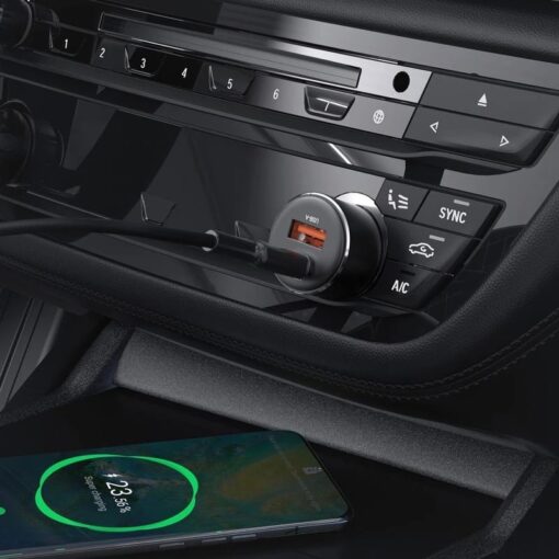 Autolaadija Acefast B12 60W USB-C/USB-A must - Image 3