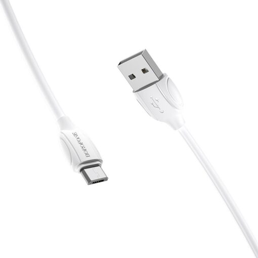 Laadimisjuhe Borofone BX19 USB-A to MicroUSB 1.0m valge - Image 2