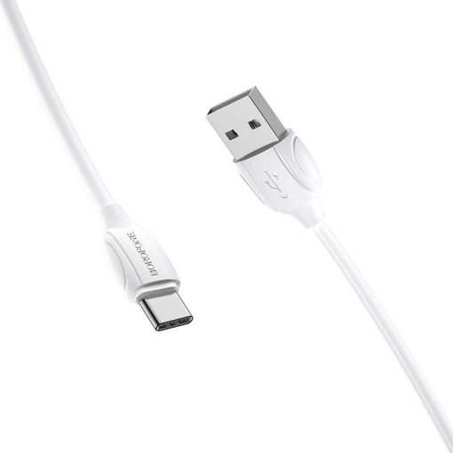 Laadimisjuhe Borofone BX19 USB-A to USB-C 1.0m valge - Image 2