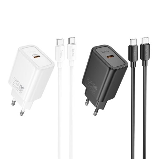 Laadija Hoco N60 20W GaN USB-C + USB-C to USB-C cable 1.0m must - Image 4