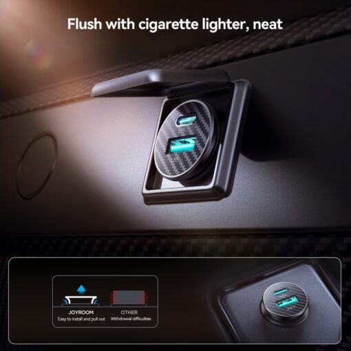 Autolaadija Joyroom JR-CCN16 USB-A/USB-C 15W must - Image 3