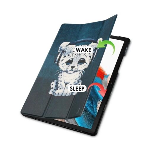 Telefoniümbris Reach Smart Leather Samsung X210/X215/X216 Tab A9 Plus 11.0 sad cat - Image 2