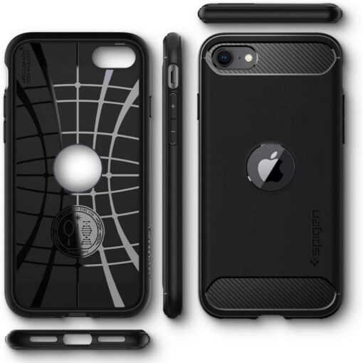 Spigen Rugged Armor case for iPhone SE 2020 / SE 2022 black - Image 2